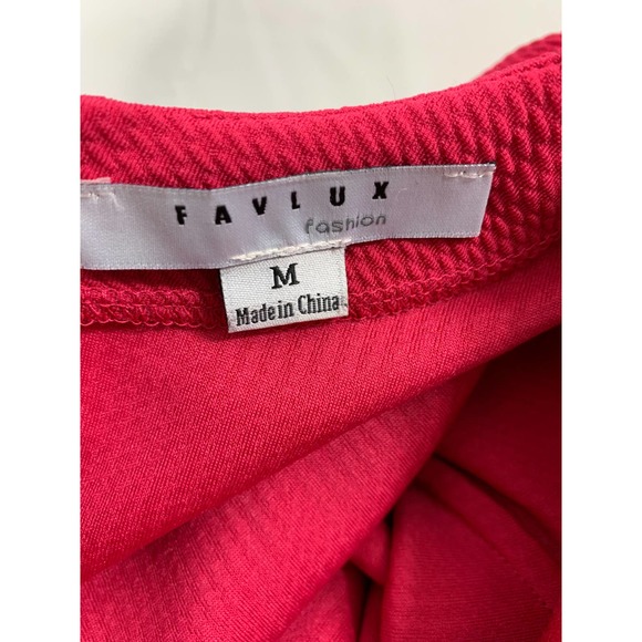 Favlux‎ Fashion Top Womens Medium Flare Hem Skater Fuchsia Pink Long Sleeve - Picture 3 of 12